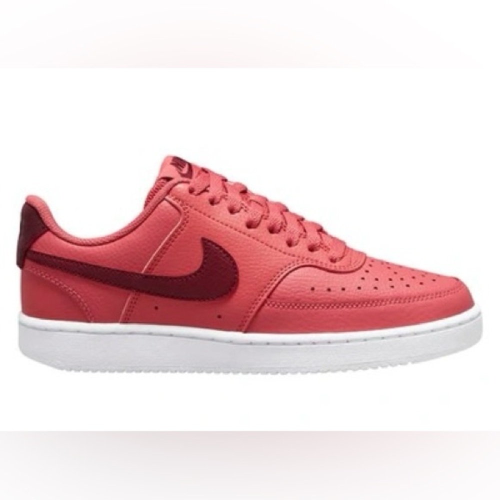 Nike Women’s Court Vision Sneakers Pink/Coral with Burgundy